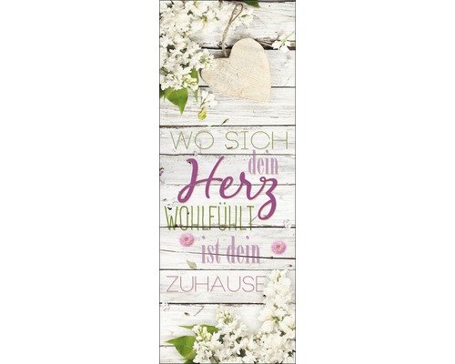 Leinwandbild Wohlfühlherz 30x80