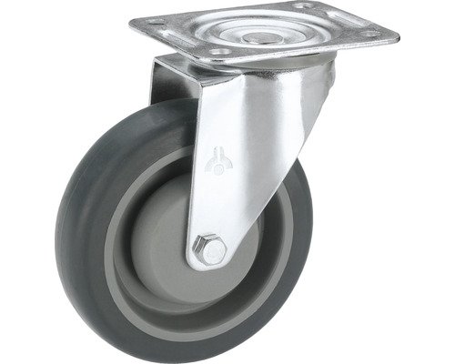 Transport-Geräte-Lenkrolle Tarrox bis 140 kg mit Platte 80 x 108 x 32 mm