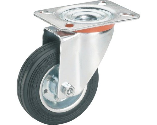 Transport-Geräte-Lenkrolle Tarrox bis 150 kg mit Platte 160 x 195 x 40 mm