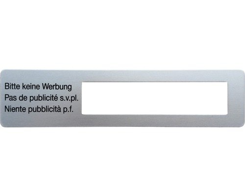 Huber Schild Keine Werbung für Briefkasten 13,5 x 3 cm