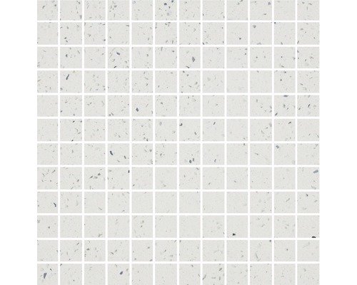 Quarzstein Mosaik weiss kleine Steinchen 30x30cm