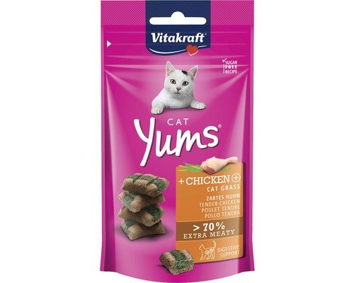 Katzensnack Vitakraft Cat Yums Huhn und Katzengras 40g
