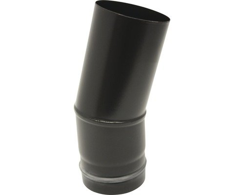 Pellet-Ofenrohr-Bogen Ø100 mm 15° ohne Tür schwarz