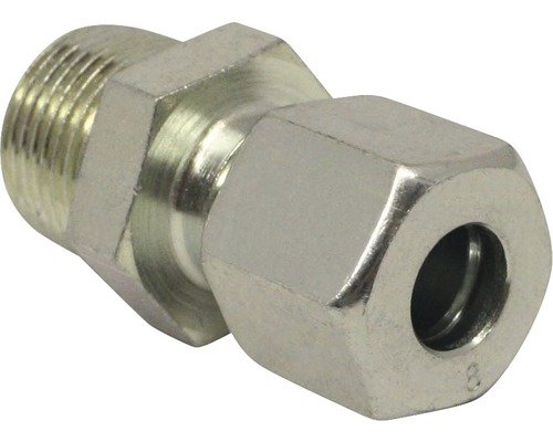 Schneidringverschraubung Übergangsnippel verzinkt 3/8"x8mm für Öl