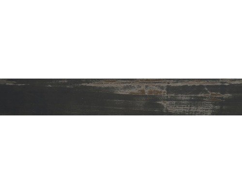 Bodenfliese Skagen schwarz glasiert 14.1x88 cm