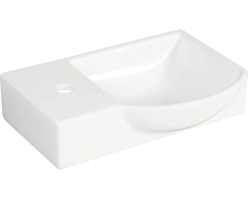 form&style Möbel-Waschtisch FELINA rechts 45 cm Keramik weiss ohne Armatur