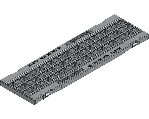 Hauraton Recyfix PRO/KS 100 Kunststoff-Gitterost MW15/25 mit horizontaler Schubsicherung 500 x 149 x 20 mm
