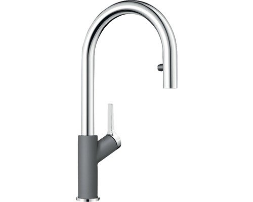 Blanco CARENA-S Vario Hochdruck Küchenarmatur Silgranit-Look felsgrau-chrom 521359
