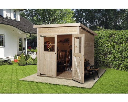 Gartenhaus weka 325 Gr.1 mit Fussboden 222 x 198 cm natur