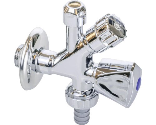 veporit. kombiniertes Eckventil mit Geräteanschluss selbstdichtend 1/2" chrom