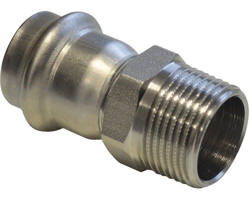 Viega Sanpress Pressfitting Übergangstück 22mmx1" AG inox 2311