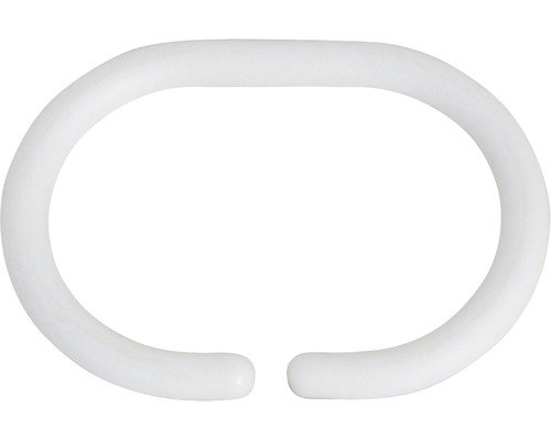Duschvorhangring weiss Pack à 12 Stück