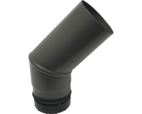 Pellet-Ofenrohr-Bogen Ø80 mm 45° ohne Tür gussgrau