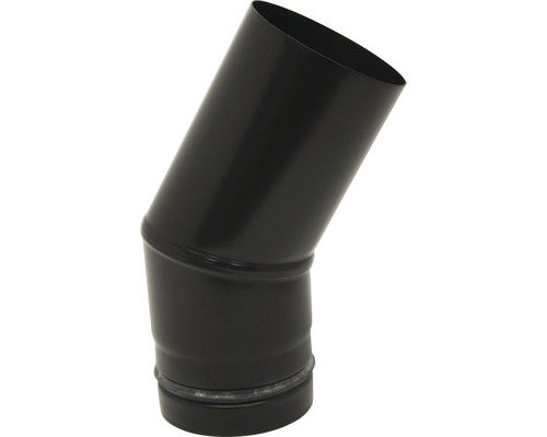 Pellet-Ofenrohr-Bogen Ø100 mm 30° ohne Tür schwarz