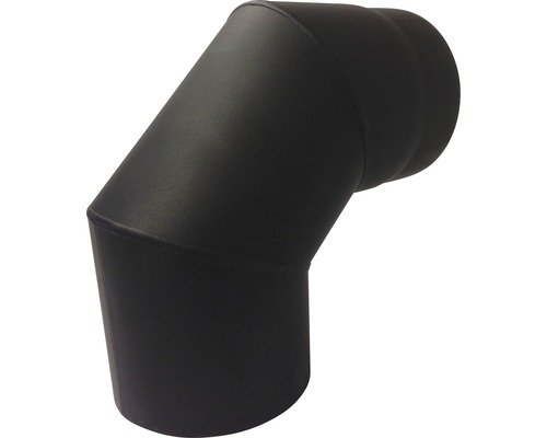 Ofenrohr-Bogen Ø160mm 90° senotherm lackiert schwarz matallic