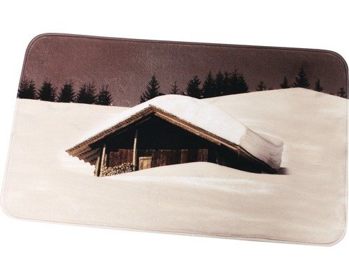 Badteppich MSV COTTAGE 45 x 75 cm beige schwarz