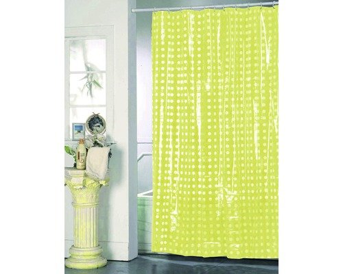 Duschvorhang PVC Punkte grün 180x200 cm