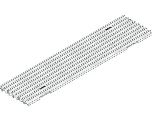 Hauraton Dachfix Resist 115 Längsstabrost aus korrosionsbeständigem Kunststoff silberfarben 500 x 108 x 20 mm