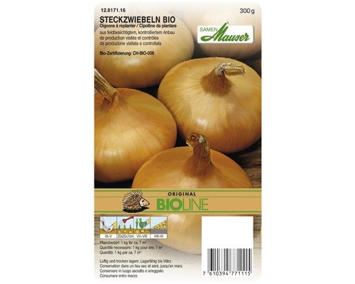 Steckzwiebel BIO Samen Mauser gelb 300 g
