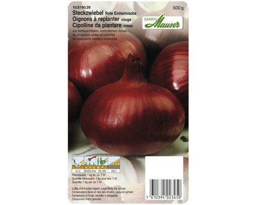 Steckzwiebel Samen Mauser Rote Einheimische 500 g