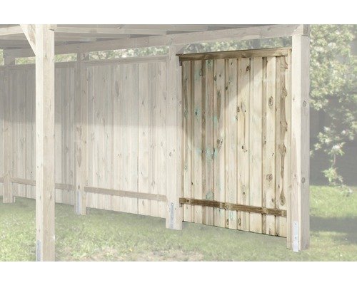 Seitenwand weka für Carport 617,618 181 x 181 cm, natur