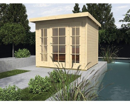 Gartenhaus weka Panorama 172 Gr.2 mit Fussboden 319 x 342 cm natur
