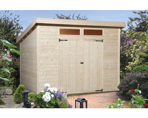Gartenhaus weka 325 A Gr. 4 mit Fussboden 323 x 299 cm natur