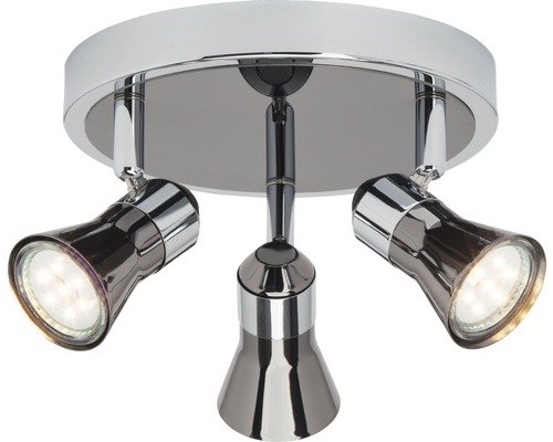 LED Rondell Jupp 3 flammig 3W , chrom-schwarz