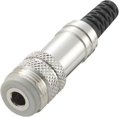 TRU COMPONENTS 718927 Klinken-Steckverbinder 3.5 mm Buchse, gerade Polzahl: 4 Stereo Silber 1 St.