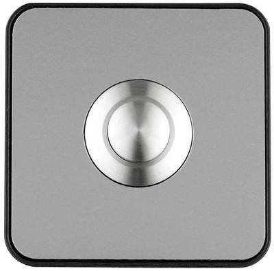 Grothe 64181 Klingel Edelstahl-Optik, Schwarz