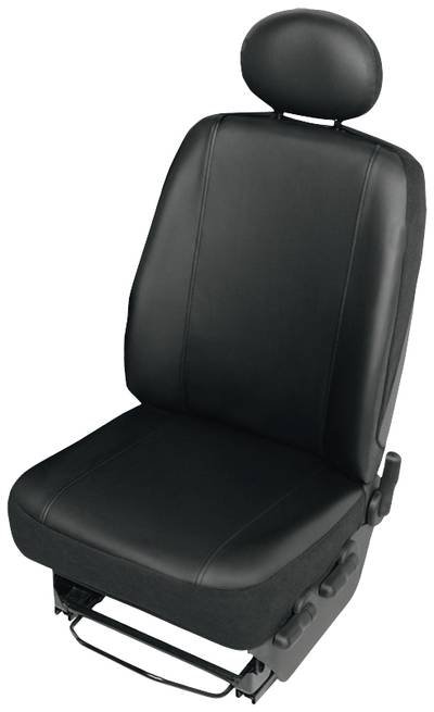 HP Autozubehör 22818 Sitzbezug Kunstleder Schwarz Fahrersitz, Beifahrersitz