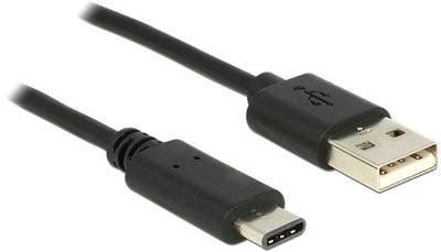 Delock USB-Kabel USB 2.0 USB-A Stecker, USB-C® Stecker 0.50 m Schwarz 83326