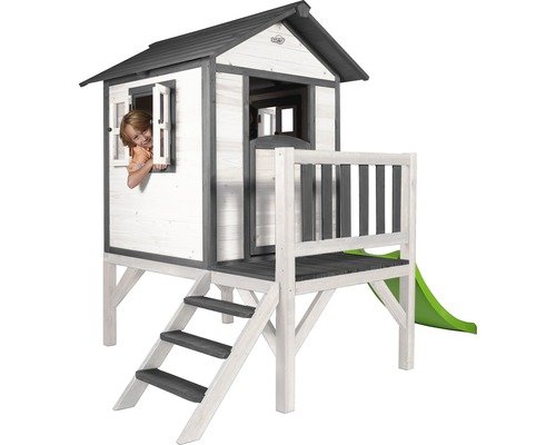 Spielhaus Sunny Lodge XL Holz grau-weiss