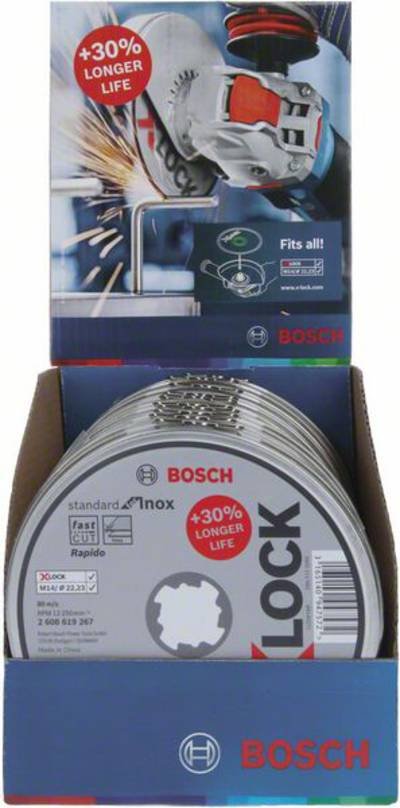 Bosch Accessories X-LOCK Standard for Inox WA 60 T BF 2608619267 Trennscheibe gerade 125 mm 10 St. Metall, Edelstahl