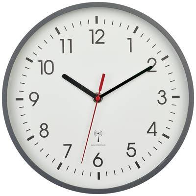 TFA Dostmann 60.3550.10 Funk Wanduhr 24.5 cm x 4.2 cm Grau