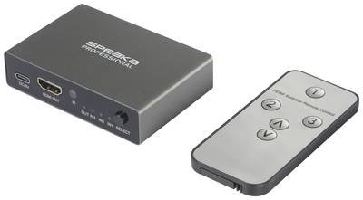 SpeaKa Professional SP-HDS-210 3 Port HDMI-Switch UHD 8K @ 60 Hz, UHD 4K @ 120 Hz