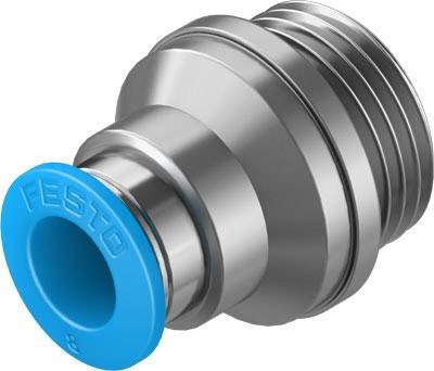FESTO Gerade-Verbinder 186104 QS-G1/2-12 Rohr-Ø: 12 mm Gewinde-Maß: G1/2" 1 St.