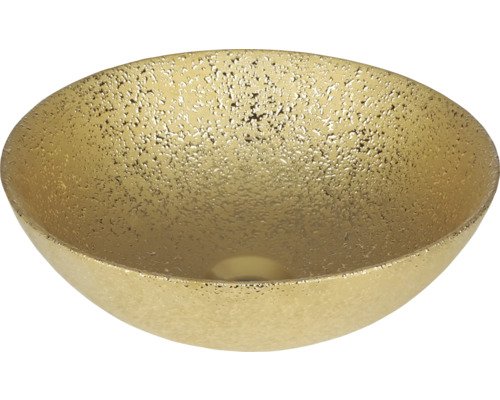 Differnz Aufsatzwaschbecken Bright 36 x 36 cm Keramik gold 38.009.29