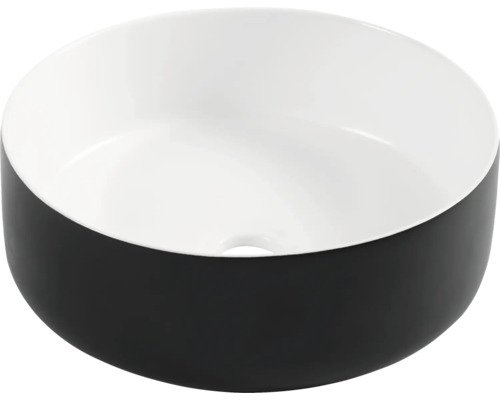 Differnz Aufsatzwaschbecken Mira 36 x 36 cm schwarz/weiss 38.009.02