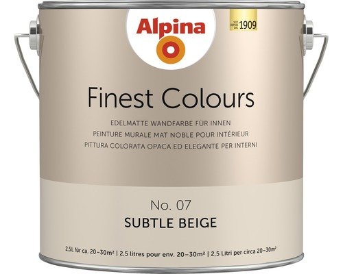 Alpina Finest Colours konservierungsmittelfrei Subtle Beige 2.5 l