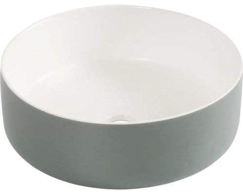 Differnz Aufsatzwaschbecken Mira 36 x 36 cm grün/weiss 38.009.05
