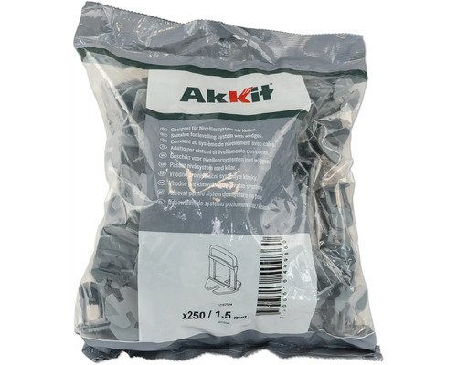 Akkit Nivelliersystem Zuglaschen für 1,5 mm Fugenbreite grau Pack = 250 St