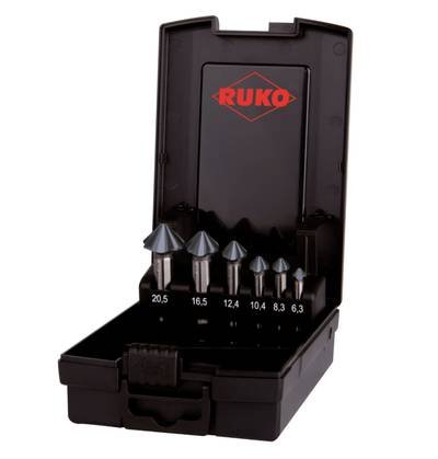RUKO ULTIMATECUT 4S 102890PRO Kegelsenker-Set 6teilig 6.30 mm, 8.30 mm, 10.40 mm, 12.40 mm, 16.50 mm, 20.50 mm HSS Zylin