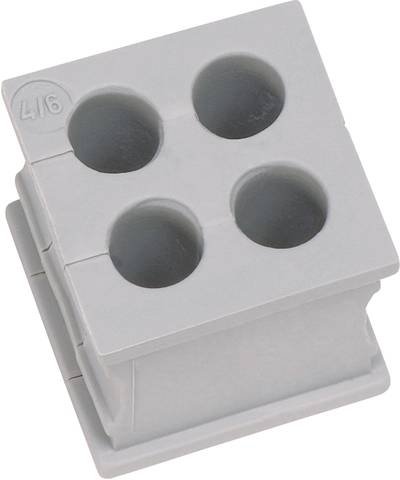 Icotek KT 4/6 Kabeldurchführung geschlitzt Klemm-Ø (max.) 6 mm Elastomer Grau 1 St.