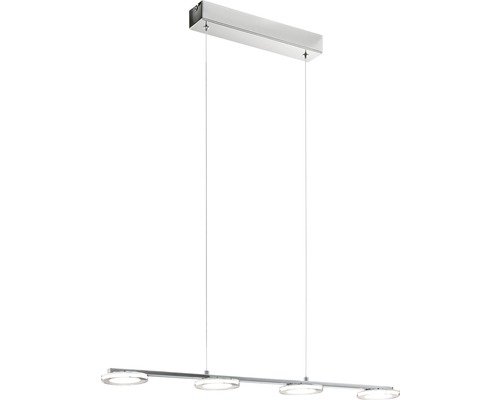 LED Pendelleuchte Rund Chrom/Satiniert-Klar