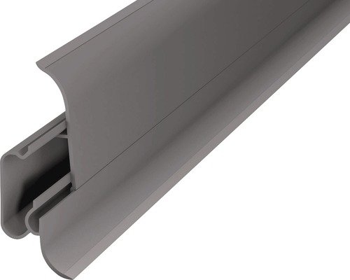 Prinz Kabelkanal-Sockelleiste zweiteilig dunkelgrau 60x2500 mm