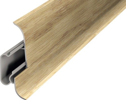 Prinz Sockelleiste mit Kabelführung eiche rustic 60x2500 mm 2 tlg