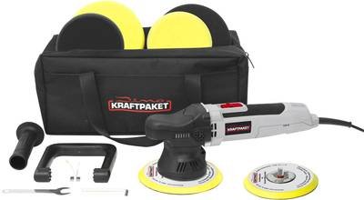 Dino KRAFTPAKET Exzenterpoliermaschine 230 V 650 W 1600 - 6400 U/min 125/150 mm 9mm Hub 640296 Exzenterpoliermaschine 23