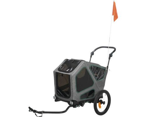 Hund Anhänger TRIXIE 41,5 x 78 cm grau grün
