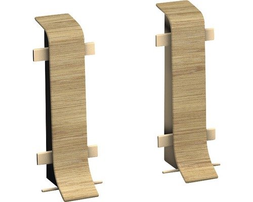 Prinz Verbinder für Klemm-Sockelleiste mit Kabelkanal Eiche rustikal 50 mm